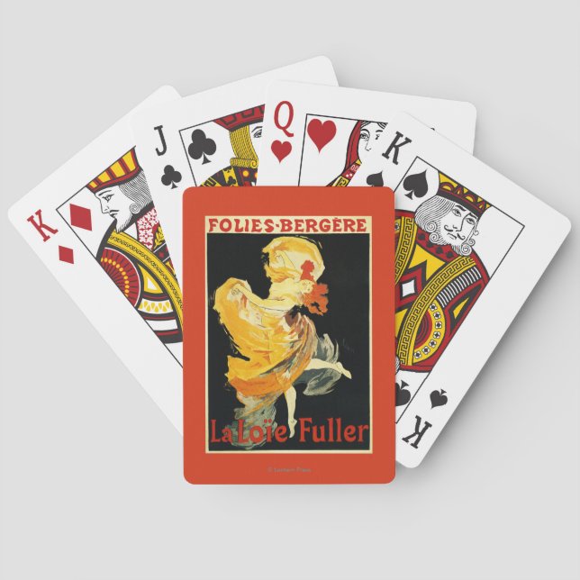 Loie voller am Folies-Bergere Theater Spielkarten (Rückseite)