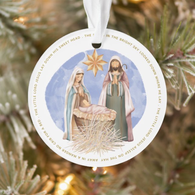 Loin Dans Les Paroles De Manger Nativité Or Texte  (Arbre)