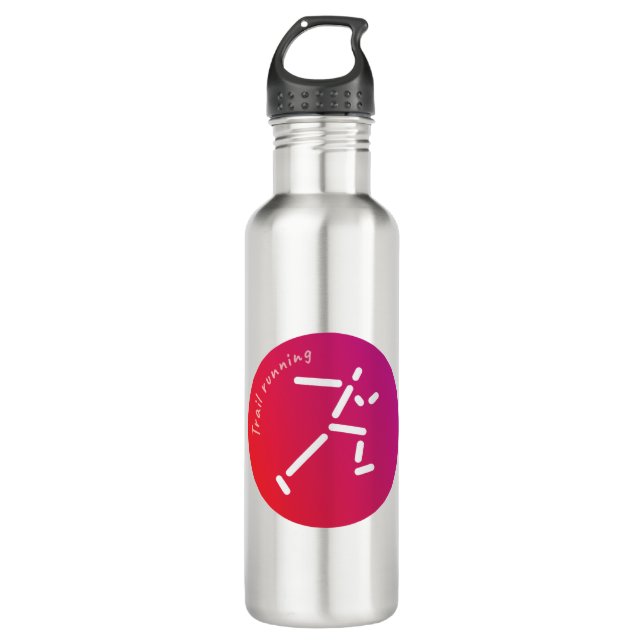 Loipe, Langlaufloipe Edelstahlflasche (Vorderseite)