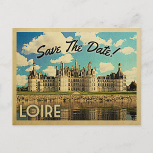 Loire Chambord Frankreich Termin merken Vintage Ankündigungspostkarte