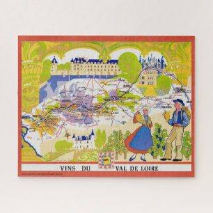 Loire-Tal 16x20 Wein-Karten-Puzzle