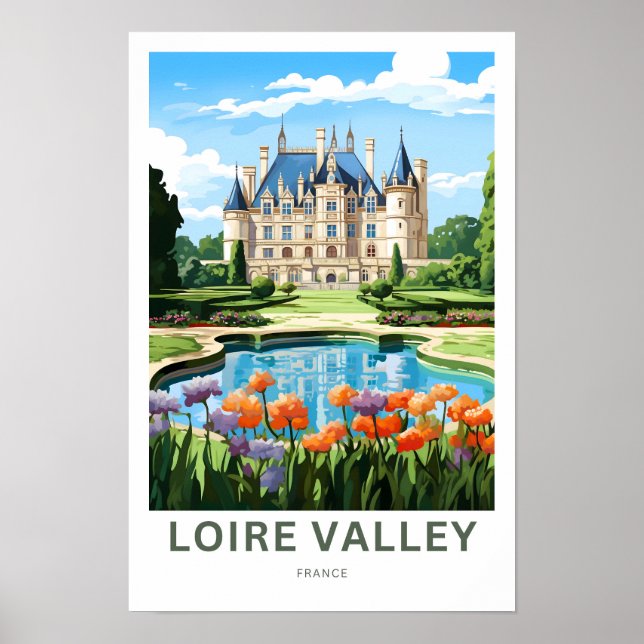 Loire Valley France Travel Print Poster (Vorne)