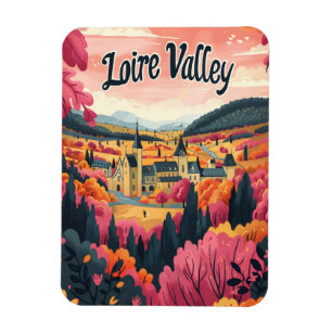 Loire Valley Frankreich Vintage Kunst Magnet