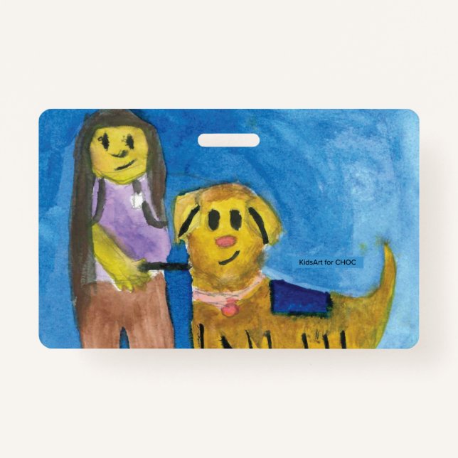 Lois the Therapy Dog - Kids Art for CHOC Ausweis (Vorderseite)
