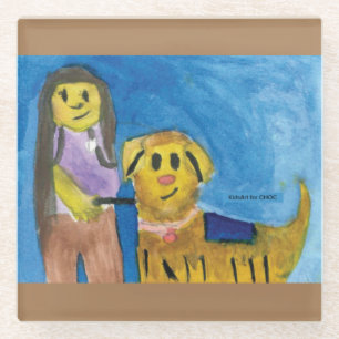 Lois the Therapy Dog - Kids Art for CHOC Glasuntersetzer