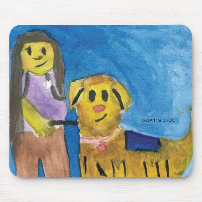 Lois the Therapy Dog - Kids Art for CHOC Mousepad (Vorne)