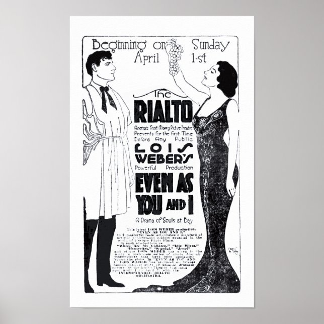 Lois Weber 1917 Vintager Film und Poster (Vorne)