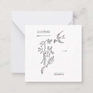 L'oiseau et le bouquet von Apollinaire Mitteilungskarte