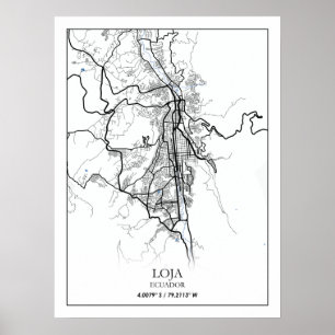 Loja Ecuador Südamerika Reisen Weltkarte Poster