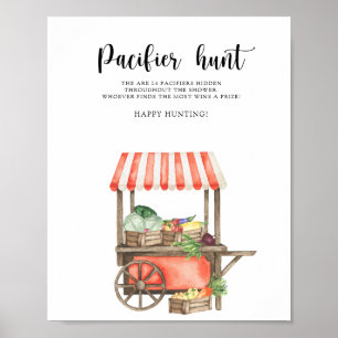 lokal angebaute Babyparty - Schnuller-Suchspiel Poster