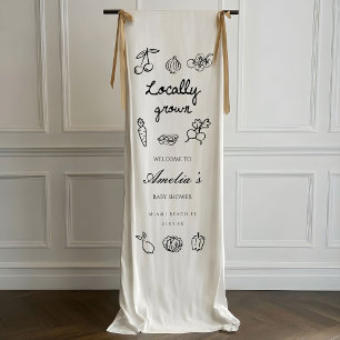 Lokal angebaute Babyparty-Willkommens-Linwand Banner