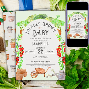 Lokal angelegtes Baby, Bauernmarkt-Baby Shower Einladung