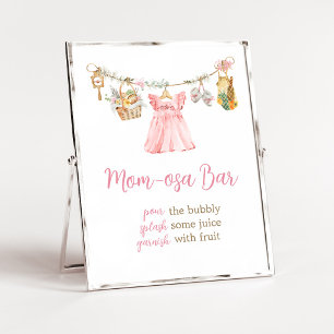 Lokal aufgezogenes Mädchen Mom Osa Bar Schild