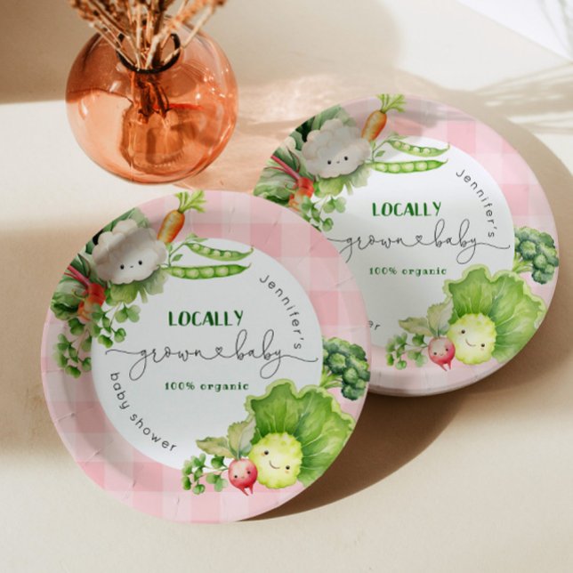 Lokal gewachsene Pink-Baby-Bauern vermarkten Babyd Pappteller (Von Creator hochgeladen)