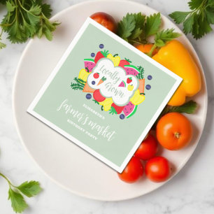 Lokal gewachsener Bauernmarkt-Geburtstag Serviette