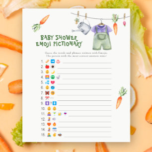 Lokal gewachsenes Baby-Dusche-Emoji-Picktionary