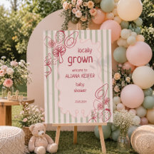 Lokal gezeichneter Willkommen zur Babyparty für de