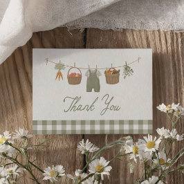 Lokal gezüchtete Baby Bauern Market Baby Shower Dankeskarte