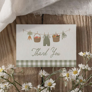 Lokal gezüchtete Baby Bauern Market Baby Shower Dankeskarte