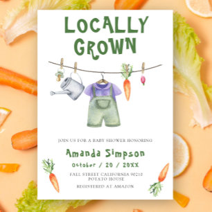 Lokal gezüchtete Baby Bauern Market Baby Shower Einladung