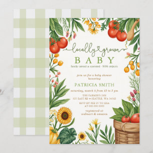 Lokal gezüchtete Baby Bauern Market Baby Shower Einladung