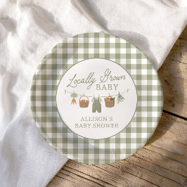Lokal gezüchtete Baby Bauern Market Baby Shower Pappteller