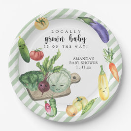 Lokal gezüchtete Baby Bauern Market Baby Shower Pappteller