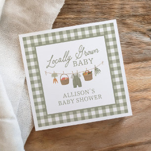 Lokal gezüchtete Baby Bauern Market Baby Shower Serviette