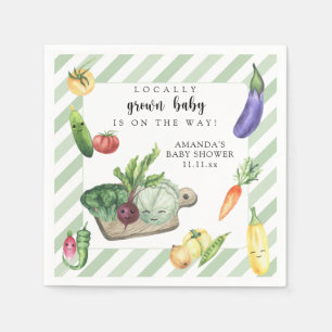 Lokal gezüchtete Baby Bauern Market Baby Shower Serviette