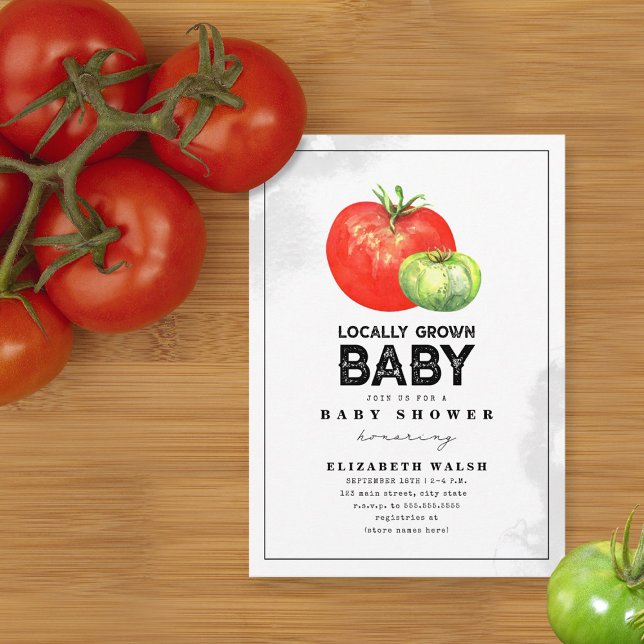 Lokal gezüchtete Baby Watercolor Babydusche Invita Einladung (Von Creator hochgeladen)