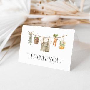 Lokal gezüchtete Bauern Market Baby Shower Dankeskarte