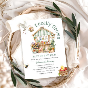 Lokal gezüchtete Bauern Market Baby Shower Einladung