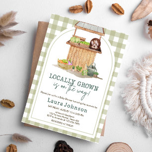 Lokal gezüchtete Bauern Market Baby Shower Einladung