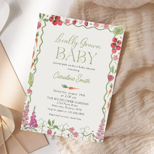 Lokal gezüchtete Bauern Market Baby Shower Einladung