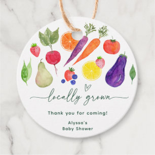 Lokal gezüchtete Bauern Market Baby Shower Geschenkanhänger