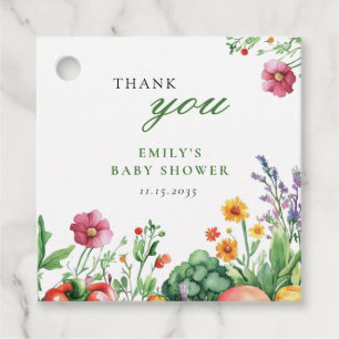 Lokal gezüchtete Bauern Market Baby Shower Geschenkanhänger