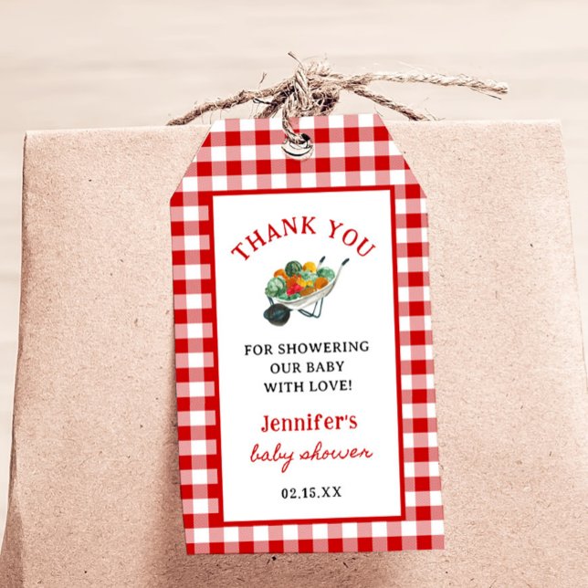Lokal gezüchtete Bauern Market Baby Shower Geschenkanhänger (Von Creator hochgeladen)