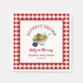 Lokal gezüchtete Bauern Market Baby Shower Serviette