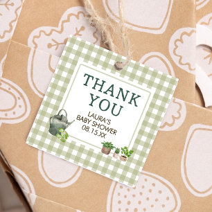 Lokal gezüchtete Bauern Market Baby Shower Square Geschenkanhänger