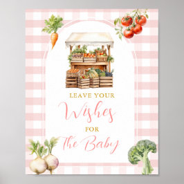 Lokal gezüchtete Market Baby Dusche Wünsche für Ba Poster
