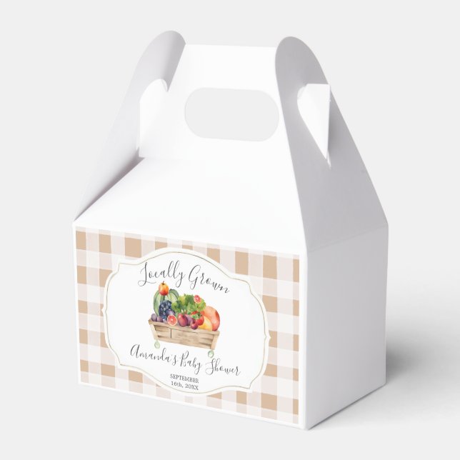 Lokal gezüchtete Veggies Bauer Market Babydusche Geschenkschachtel (Vorderseite)