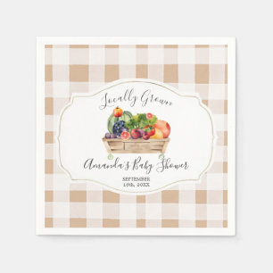 Lokal gezüchtete Veggies Bauer Market Babydusche Serviette
