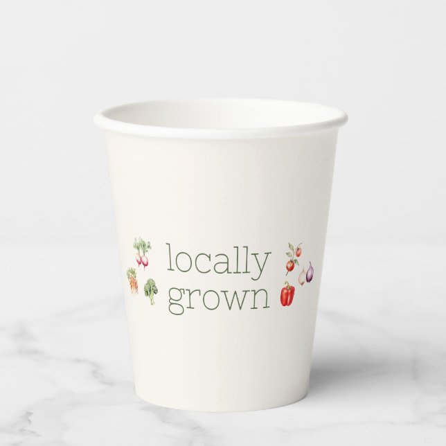 Lokal gezüchteter Baby-Duschcup Pappbecher (Vorderseite)