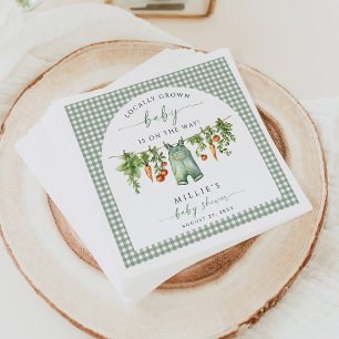 Lokal gezüchtetes Baby-Duschpapier Napkins Sage Gr Serviette