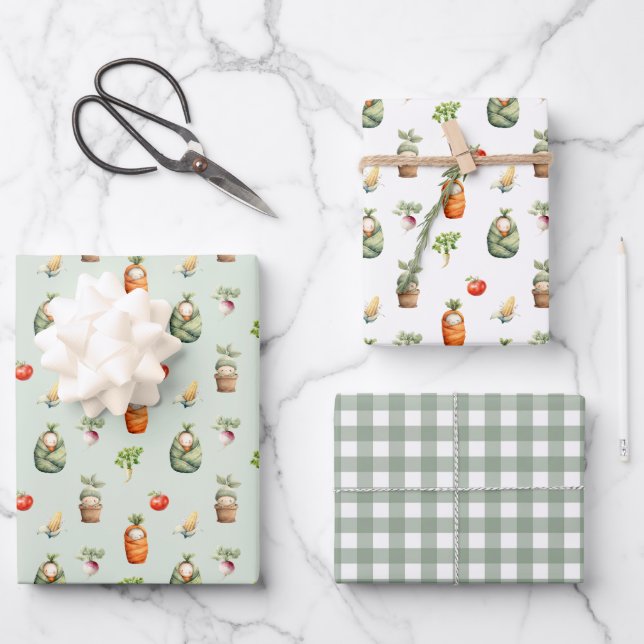 Lokal gezüchtetes Geschenkpapier Wrap Gingham Wrap (Vorderseite)
