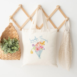 Lokal gezüchtetes Whimsical Watercolor Bouquet Tragetasche