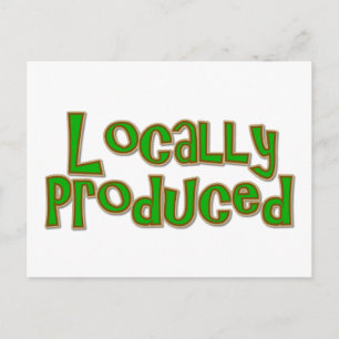 lokal hergestellt postkarte