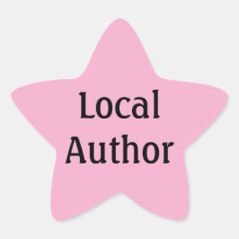 Lokale Autorin Pink Star Aufkleber