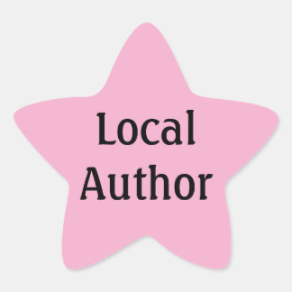 Lokale Autorin Pink Star Aufkleber