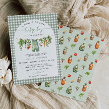Lokale Baby Boy Shower-Einladung Grün